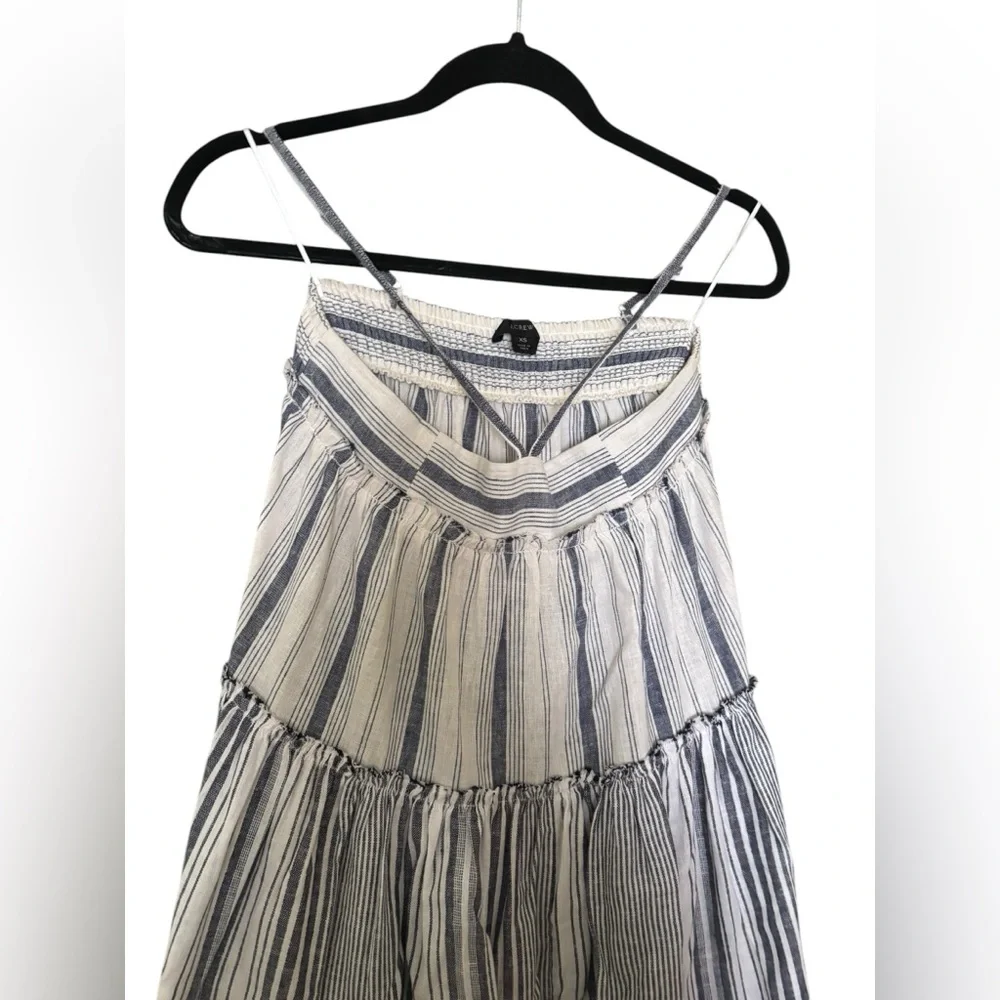 J Crew Women's Chambray‎ Blue Stripe Dress